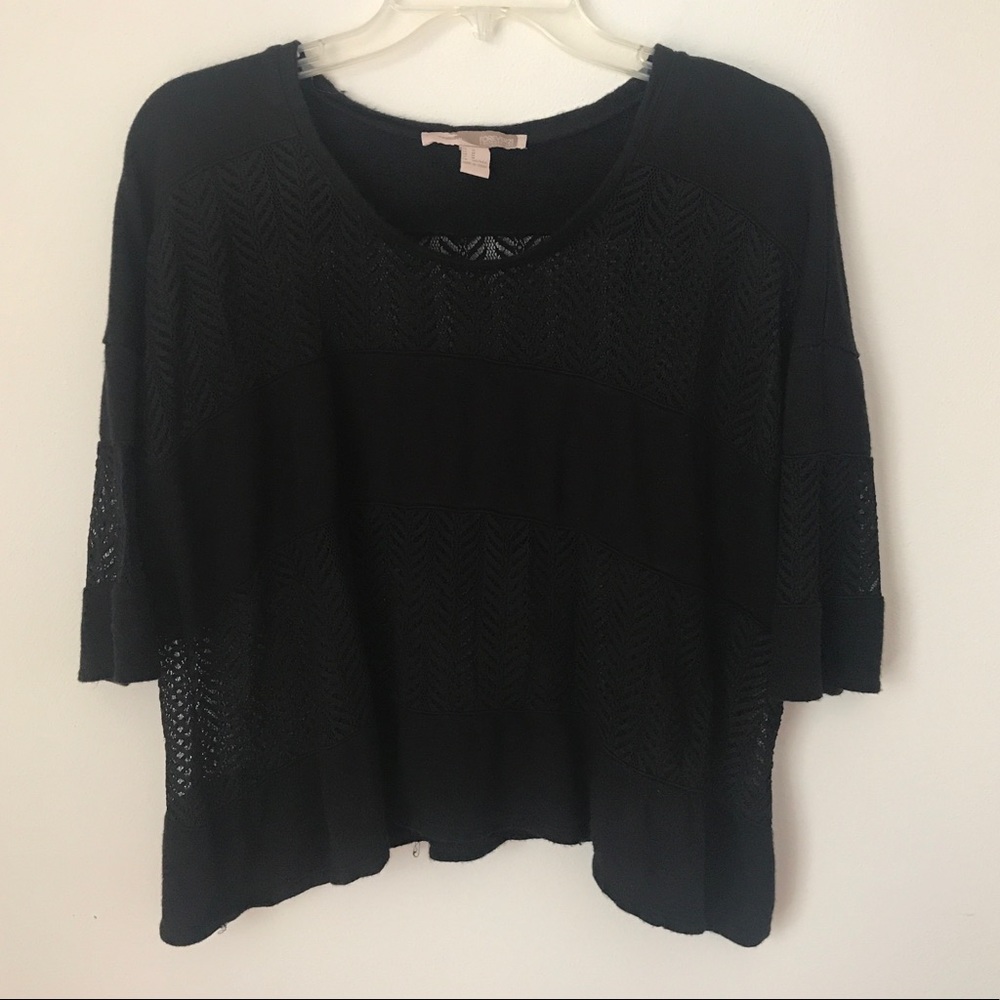LAST CHANCE! Boho Striped Knit Slouchy Cropped Top